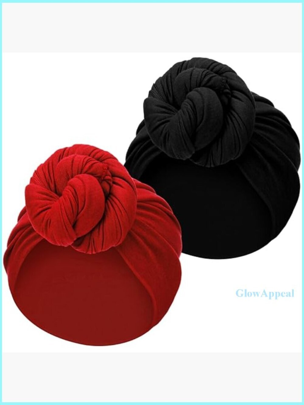 2-Pack Stretch Head Wrap Turban Scarf for Women, No Knot Design, Polyester